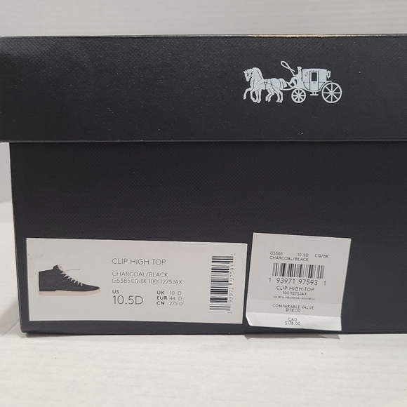 Coach black leather high tops Brand new Size 10.5D with OG box - Picture 7 of 7